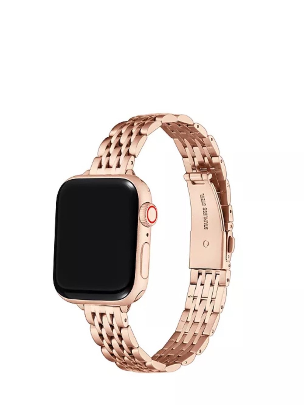 Posh Tech Rainey Skinny Stainless Steel Band for Apple Watch 40, 41, 42mm plated